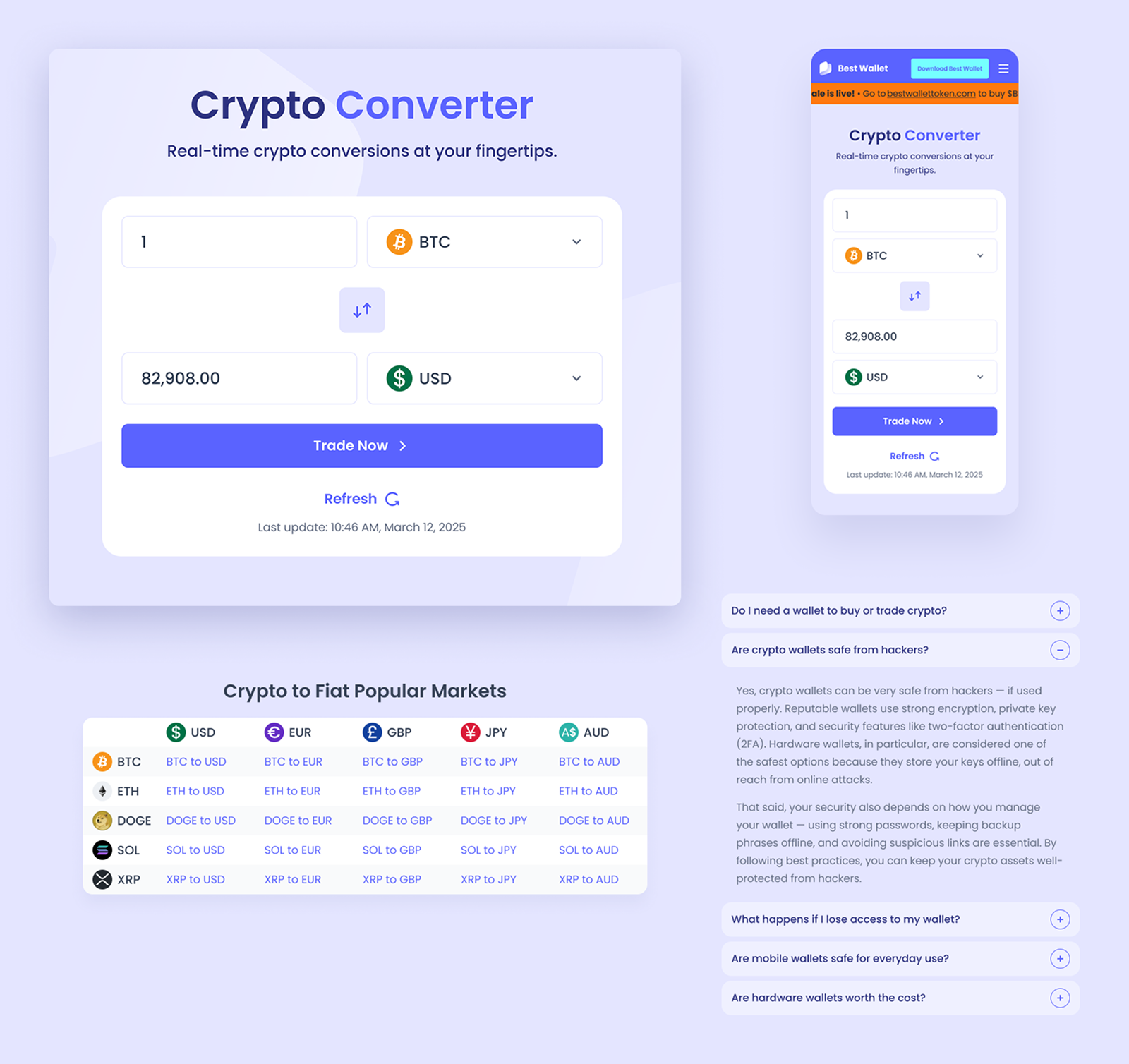 Crypto Converter Calculator — featured visual